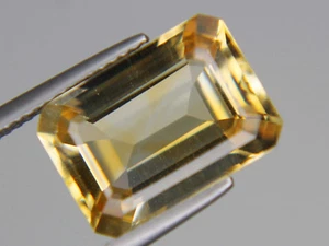 Natural Citrine Octagon Loose Gemstone VVS 14x10mm Big 7.14ct - Picture 1 of 10
