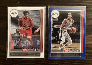 DEVIN VASSELL BLUE PARALLEL AND THADDEUS YOUNG NBA HOOPS CARDS 2021-2022 - Picture 1 of 2