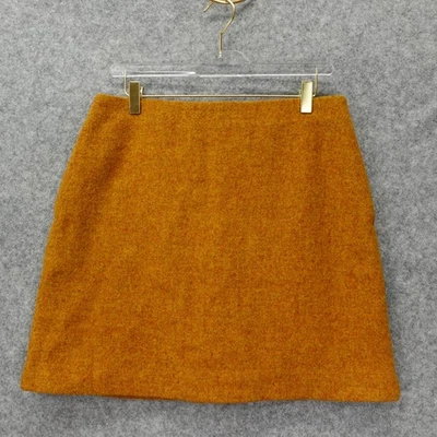 Minifalda de lana UNIQLO para mujer 10 M amarillo mostaza clásica línea A trabajo de otoño 31x17 Foto 1 de 4