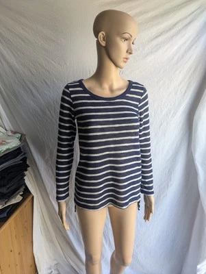 Jersey Heart & Soul para mujer azul y blanco a rayas talla 6 tejido 100 % poliéster Foto 1 de 4