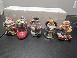 Mr Christmas Set of 5 Porcelain Rotating Musical Ornaments Tested In Box S20 - Picture 1 of 11