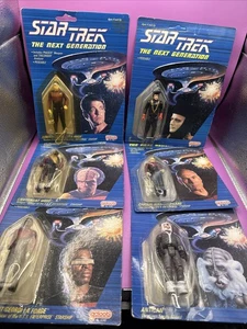 1988 Star Trek The Next Generation Action Figures Lot of 6 NIB New Vintage - Picture 1 of 7