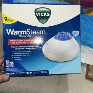 Vicks Warm Steam Vaporizer Auto Shut Off Large Night Light Warm Filter Free - Picture 1 of 3