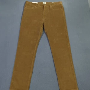 Pantalones de pedernal y yesca para hombre 38x34 marrón pana calce recto nuevos con etiquetas - Imagen 1 de 14