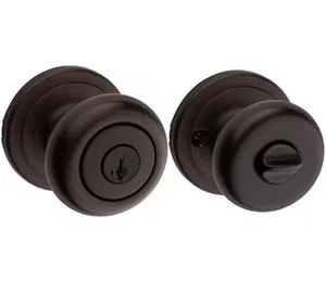 KWIKSET Juno Entry Door Knob Featuring Smartkey Security Venitian Bronze - NEW - Picture 1 of 8