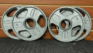 Weider Olympic 2" Weight single 5 Lb lot of 4 - Picture 1 of 3