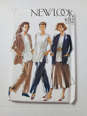 6512 New Look Sewing Pattern Misses Jacket Shirt Skirt Pants  Size 8-20 - Image 1 of 3