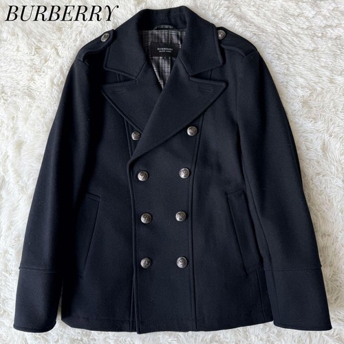 Cappotto Burberry Black Label lana pea bottoni argento fodera nova check taglia M