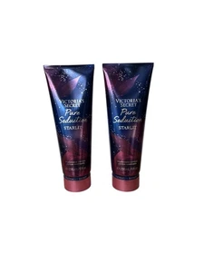 Victoria's Secret Pure Seduction Starlit (Plum, Cedar) Fragrance Lotion x2 - Picture 1 of 3