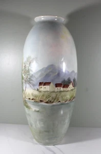 Jarrón pintado a mano firmado por artista 17 pulgadas - Imagen 1 de 5