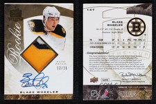 2008-09 Upper Deck The Cup Gold Rainbow /26 Blake Wheeler #147 Rookie Auto RC