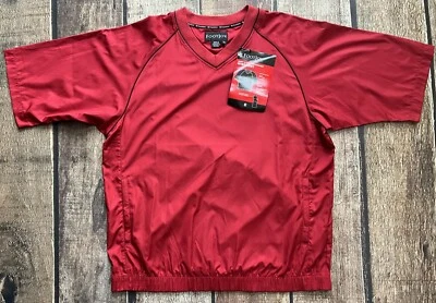 CHAQUETA CORTAVIENTOS FOOTJOY MANGA CORTA RENDIMIENTO GOLF ROJA PARA HOMBRE MEDIANA NUEVA Foto 1 de 4
