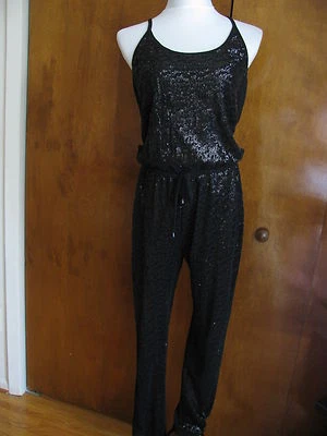 Rachel Roy Mujer Invitada Lista Negro Noche Forrado Mono Talla Mediana Nuevo Foto 1 de 4