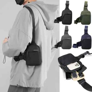 Men's Shoulder Chest Bag Crossbody Sling Bag Waterproof Travel Phone Pouch Bag - Picture 1 of 10