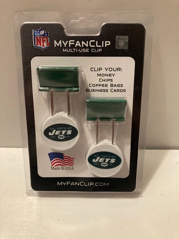 NEW NFL My Fan Clip Multi-Use Clips New York Jets Money, Chips, Bags, Cards etc Cover