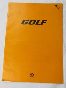 Vintage Retro VW Golf - 1978 UK Market Sales Brochure. Printed in Germany - Picture 1 of 5