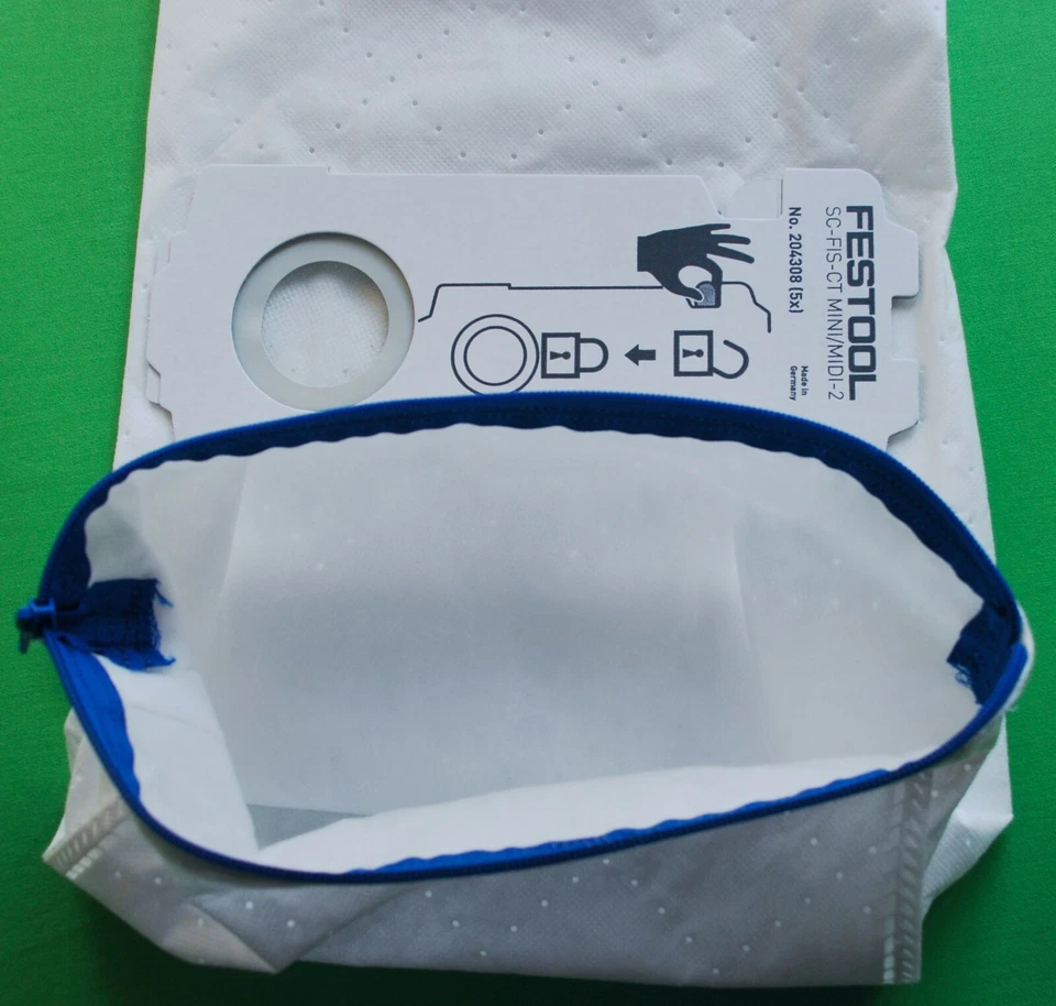 Festool Cleantec CT MIDI 1 dust extractor REUSABLE filter bag WITH ZBLong ZIP  - Image 1 of 3