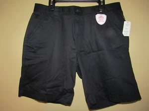 Gap Kids GAP SHIELD Boys Size 18 PLUS Bermuda School BLACK Uniform Shorts - Picture 1 of 5