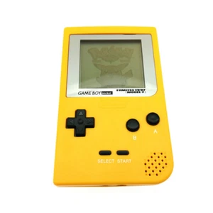 Silver Screen Lens Yellow Game Boy Pocket Game Console GBP Console + Game Card - Picture 1 of 5