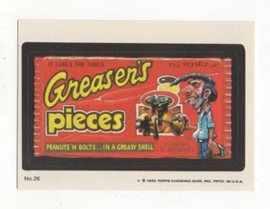 1985 TOPPS WACKY PACKAGES - GREASER'S PIECES #26