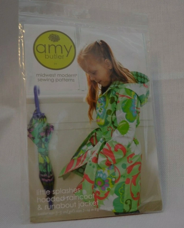 Amy Butler Little Splashes Hooded Raincoat & Runabout Jacket Pattern - Image 1 of 3