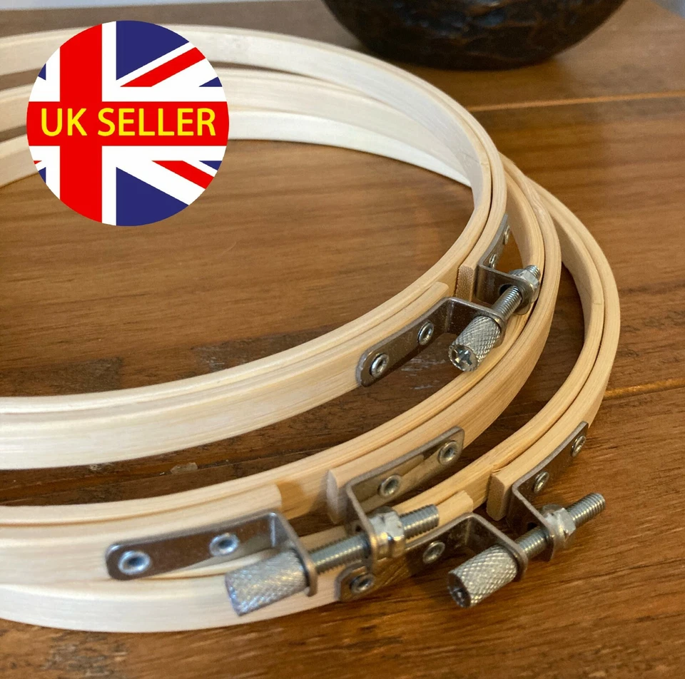 Cross Stitch Hoop Embroidery Hoops Bamboo Circle Ring 3" 4" 5" 6" 7" 8" 9" - Image 1 of 1