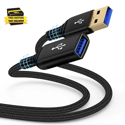 Cavo di Prolunga USB, Cavo di Prolunga USB 3.0 Lungo 10FT, Maschio a Fem - Immagine 1 di 4