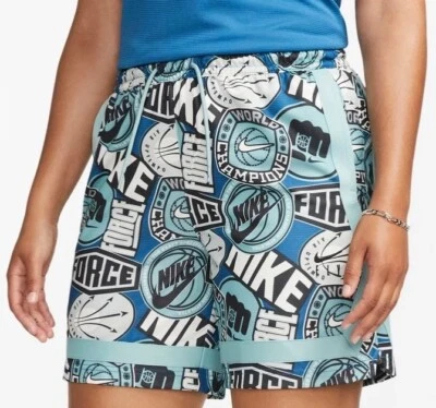 Шорты женские Nike маленькие синие баскетбольные муха кроссовер тренировочный тренажерный зал FB7995-309 - Изображение 1 из 4