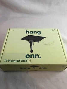 NEW Hang Onn 6" TV Mounted Shelf Holds Up To 15lb Black Tool-Free Install - Picture 1 of 4