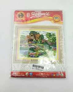 Confezione scena casetta punto croce Monna Lisa dalla Cina! NUOVO! 59x48 cm - Foto 1 di 3
