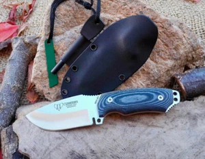 Cuchillo CUDEMAN Mini Boina Verde Hoja 9 cm.Acero Bohler Micarta Negra Kydex - Imagen 1 de 3