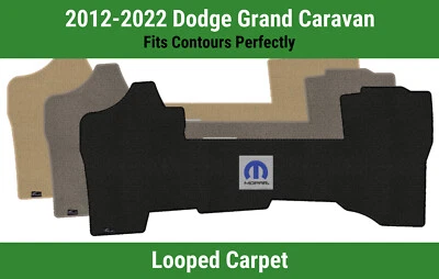 Tapete dianteiro Lloyd Classic Loop para Dodge Grand Caravan 12-22 com azul M-Mopar - Imagem 1 de 4