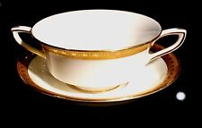 Royal Worcester Ambassador - Gold - Cream Soup Bowl And Saucer