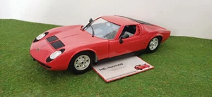 LAMBORGHINI MIURA rouge coupé 1/18 TONKA POLISTIL voiture miniature d collection - Picture 1 of 8