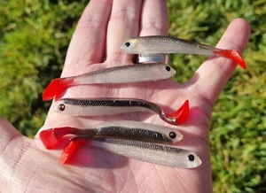 Soft Lures Red Hotspot Tail 7cm 2g Fry Pattern Perch LRF Pike - Picture 1 of 1