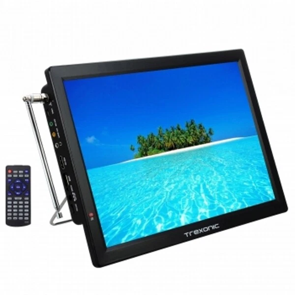 Trexonic Portable Rechargeable 14 Inch Led Tv With Hdmi, Sd/Mmc, Usb, Vga, Av In - Image 1 of 1