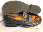 Womens Shoes NATURALIZER Black & Leopard Loafers SIZE 6 1/2  LN  Calf Hair