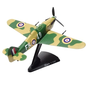 9.5cm Diecast Alloy 1/110 Scale WWII UK Hurricane MKII Fighter Model with Stand - Picture 1 of 12