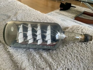 vintage ship in bottle 13 Inches Long - Picture 1 of 3