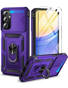 for Samsung Galaxy A15-5G Case: Dual Layer Protective Heavy Duty Purple - Picture 1 of 5