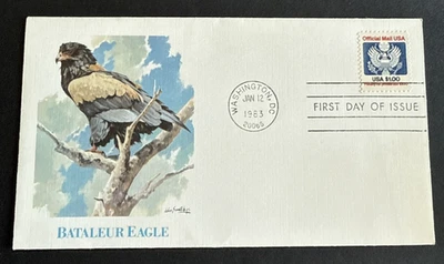 Bataleur Eagle FDC Cachet Cover First Day Issue 1983 Washington D C - Image 1 of 2