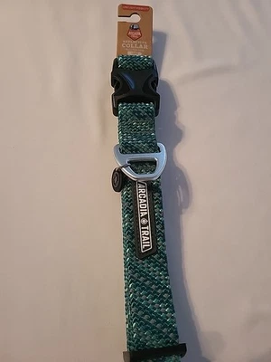 GRANDE Collar de Perro Cuerda Verde Ajustable Altamente Reflectante Arcadia Trail 18-26" Foto 1 de 4