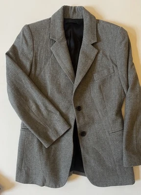 Chaqueta Blazer Mujer The Row School Boy Gris Lana Elástica Pecho Único Talla 8 Foto 1 de 4