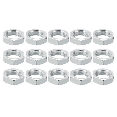 M18x1.0 Stahl Sechskantmuttern 15 Pack Metrische Gewinde Verzinkt 8mm Höhe - Bild 1 von 4