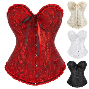 Stylish Womens Pushup Corset with Fish Bone Support and Bandeau Neckline - Picture 1 of 8