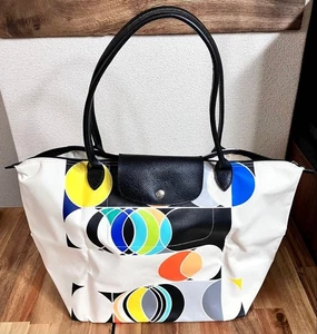 Rare LONGCHAMP Le Pliage Sarah Morris Limited Edition Nylon Tote Bag France JP - Bild 1 von 9