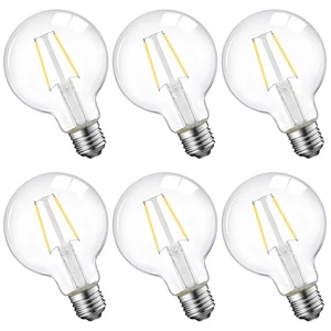 Energetic LED Edison Light Bulb, 5W Dimmable, G25 Globe Shape, Clear Glass, 6... - Picture 1 of 7