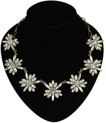 Nuevo J. Collar Crew Crystal Burst Vintage Oro Distintivo Foto 1 de 3