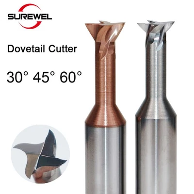 Carbide Dovetail Milling Cutter CNC Tool 30 45 60 Degree Machining Tool - Image 1 of 4