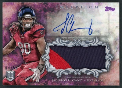 2014 Topps Inception Auto Jumbo Patch Rookie Jadeveon Clowney #IAJP-JC Texans RC - Image 1 of 3